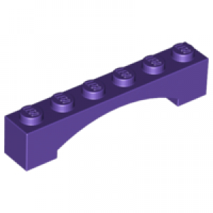 Boog 1x6 verhoogd dark purple